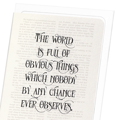 THE WORLD IS FULL OF OBVIOUS THINGS (1902): Victorian Greeting Card