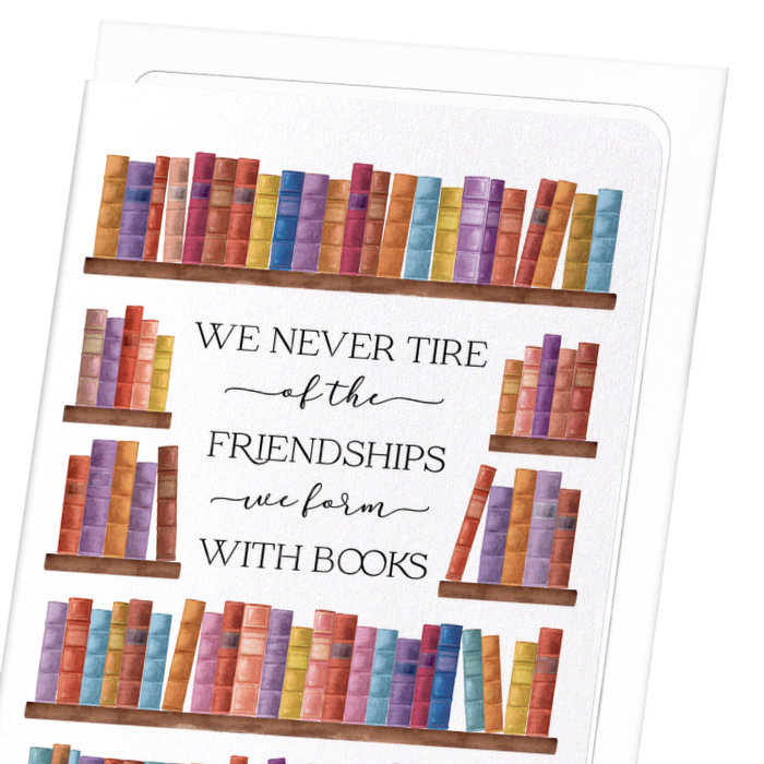 FRIENDSHIP WITH BOOKS: Watercolour Greeting Card