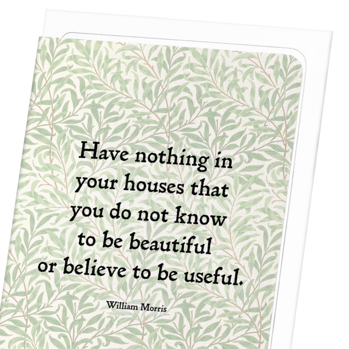 BEAUTIFUL HOUSE BY WILLIAM MORRIS: Victorian Greeting Card