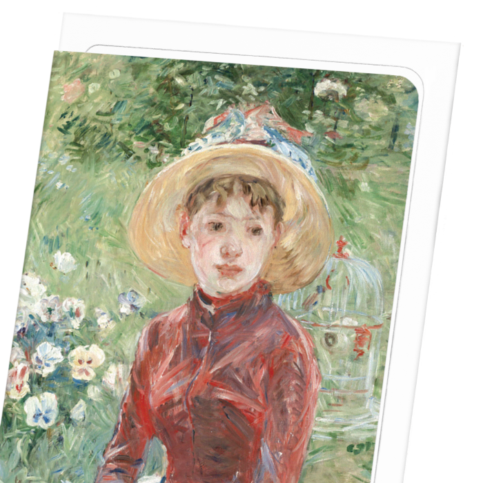 PORTRAIT OF ISABELLE LAMBERT (1885): Painting Greeting Card