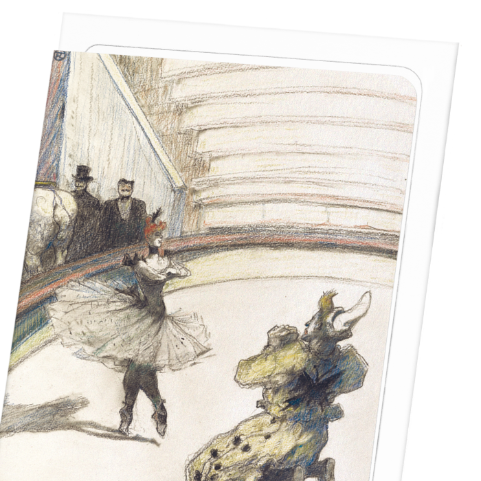 AT THE CIRCUS: THE ENCORE (1899): Painting Greeting Card
