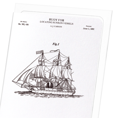 BREVET DE BOUÉE (1897): Patent Greeting Card
