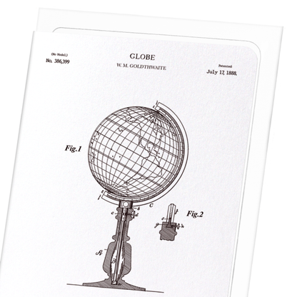 BREVET DE GLOBE (1888): Patent Greeting Card