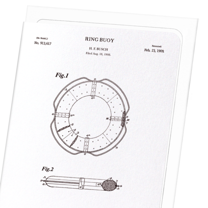 BREVET DE BOUÉE ANNULAIRE (1909): Patent Greeting Card