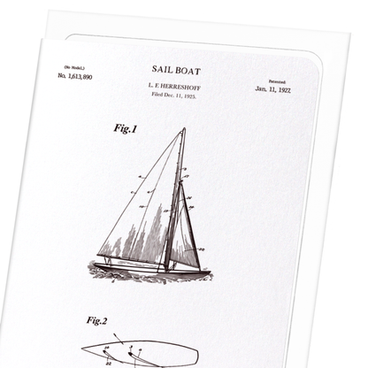 BREVET DE VOILE (1927): Patent Greeting Card