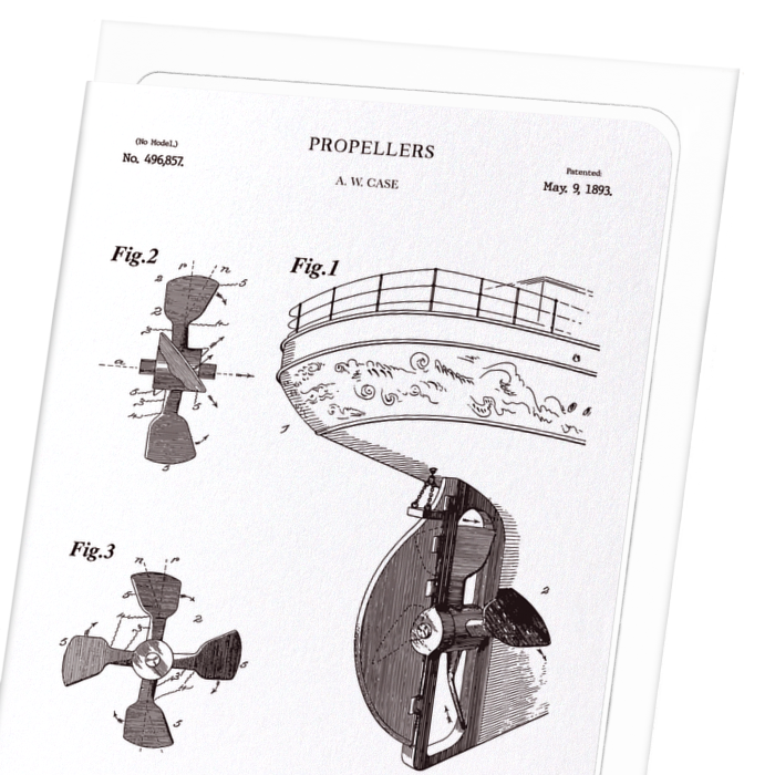 BREVET D'HÉLICES (1893): Patent Greeting Card