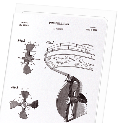 BREVET D'HÉLICES (1893): Patent Greeting Card