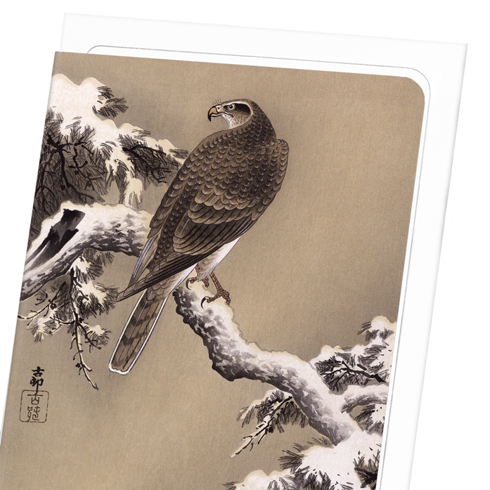 EAGLE AND PINE TREE: Japanese Greeting Card