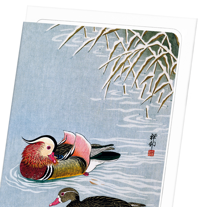 MANDARIN DUCK: Japanese Greeting Card