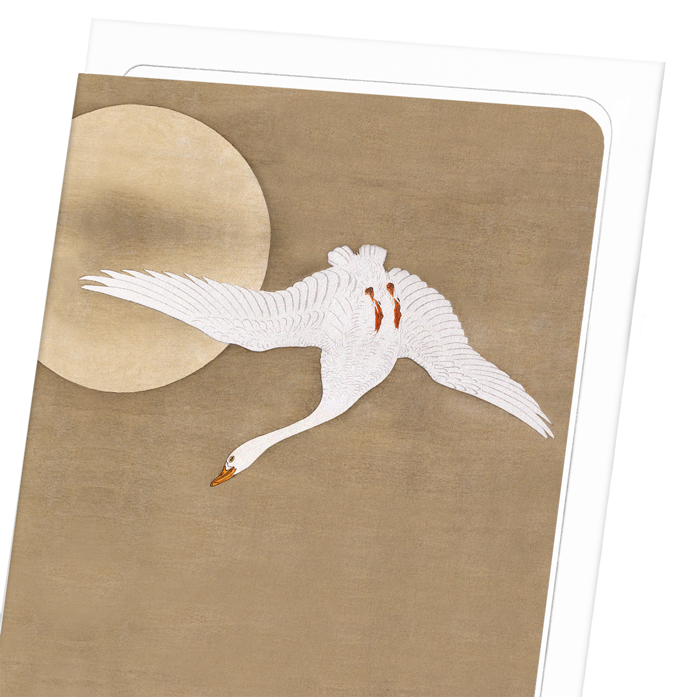GOOSE IN FLIGHT: Japanese Greeting Card