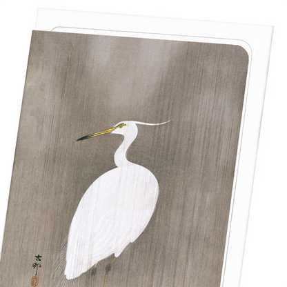 WADING EGRET: Japanese Greeting Card