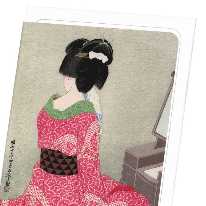 BEAUTY AND MIRROR: Japanese Greeting Card