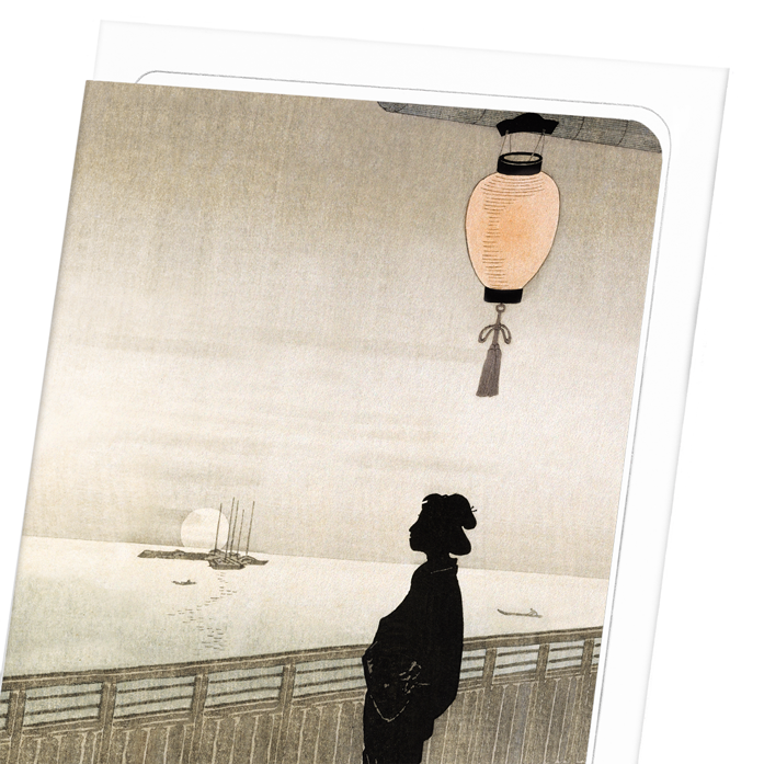 EVENING SILHOUETTE: Japanese Greeting Card