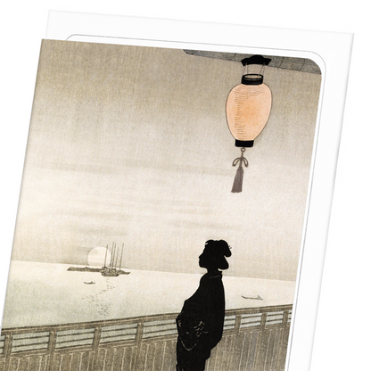 EVENING SILHOUETTE: Japanese Greeting Card