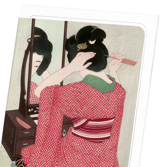BEFORE THE MIRROR: Japanese Greeting Card