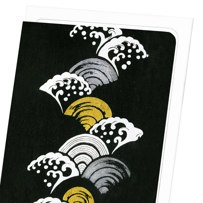 A LINE OF WAVES: Japanese Greeting Card