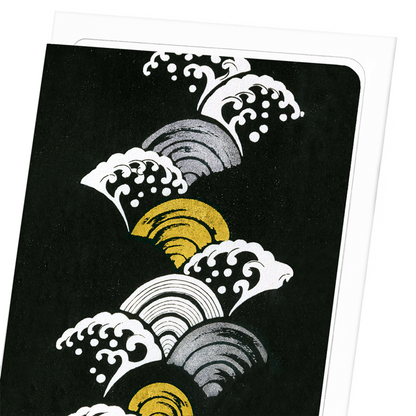 A LINE OF WAVES: Japanese Greeting Card