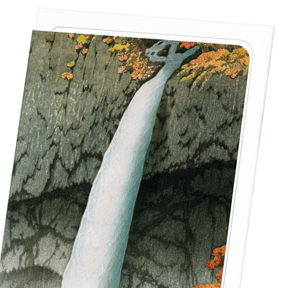 NIKKO WATERFALL: Japanese Greeting Card