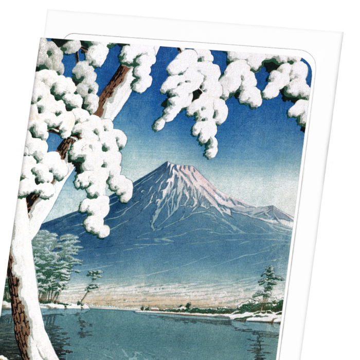 LINGERING SNOW (1932): Japanese Greeting Card