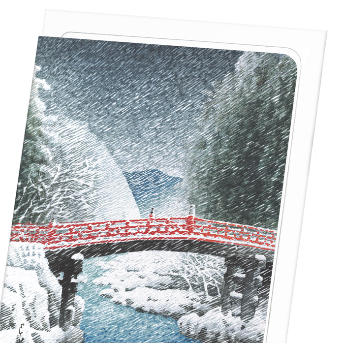 NIKKO IN SNOW: Japanese Greeting Card