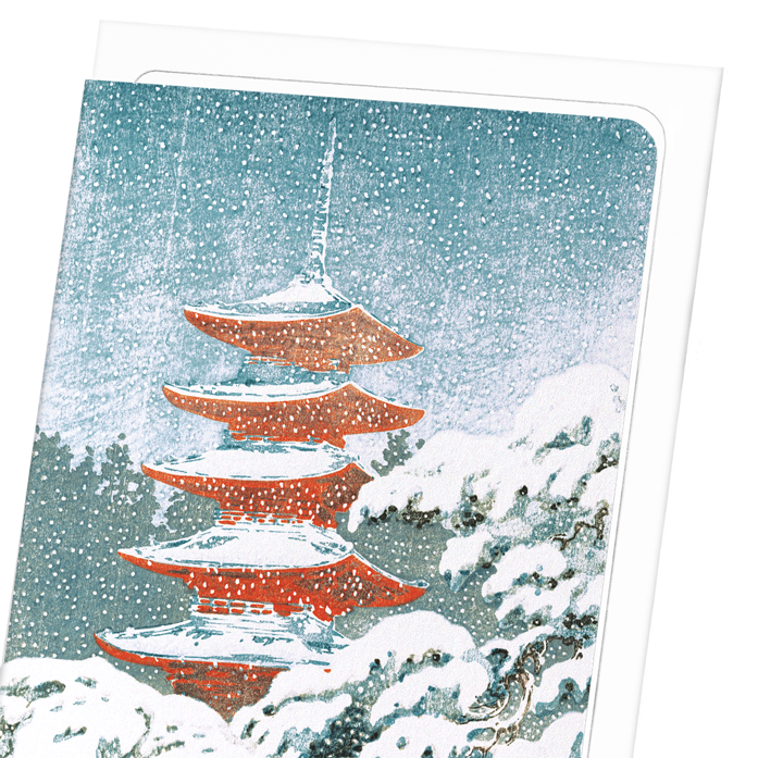 NIKKO PAGODA: Japanese Greeting Card