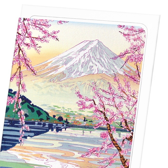 MOUNT FUJI SPRINGTIME: Japanese Greeting Card