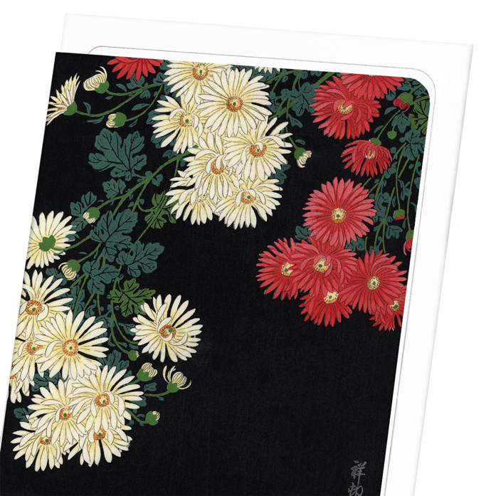CHRYSANTHEMUM: Japanese Greeting Card