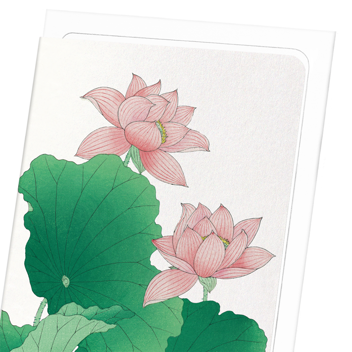 PINK LOTUS: Japanese Greeting Card