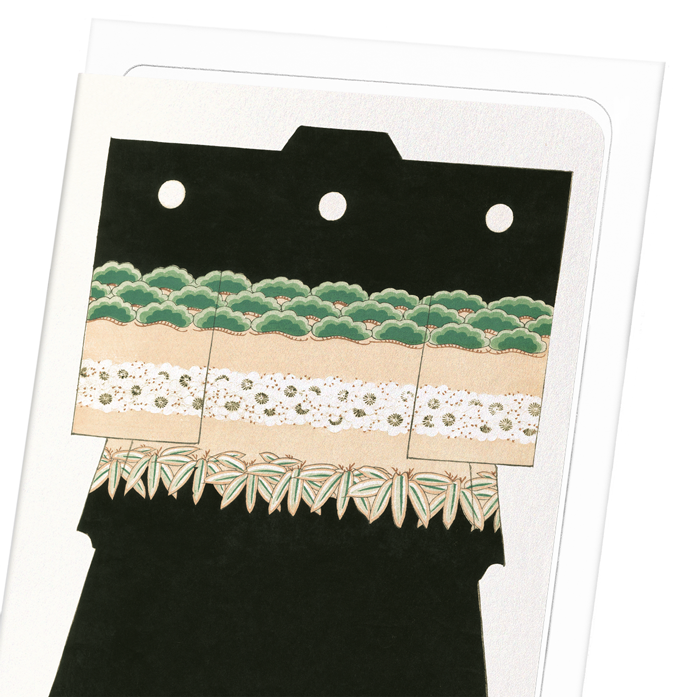 KIMONO OF PINE, BAMBOO, AND PLUM (1899): Japanese Greeting Card