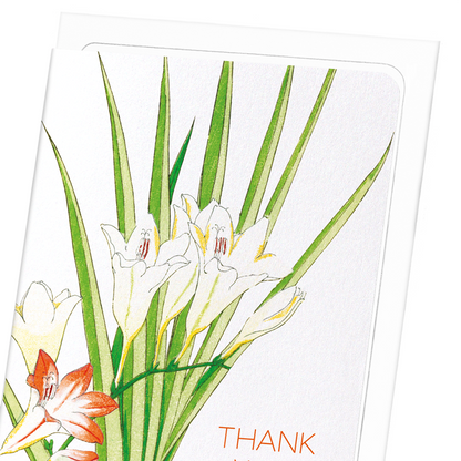 THANK YOU (FREESIA FLOWER): Japanese Greeting Card