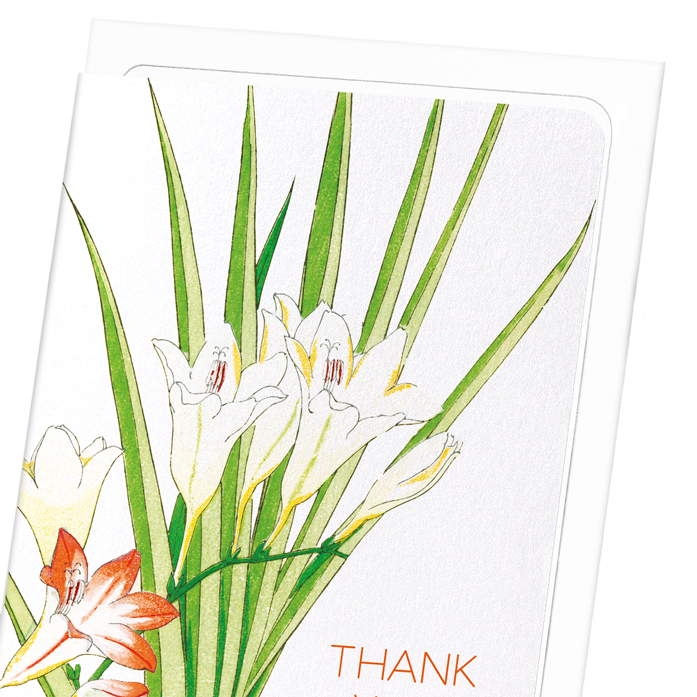 THANK YOU (FREESIA FLOWER): Japanese Greeting Card
