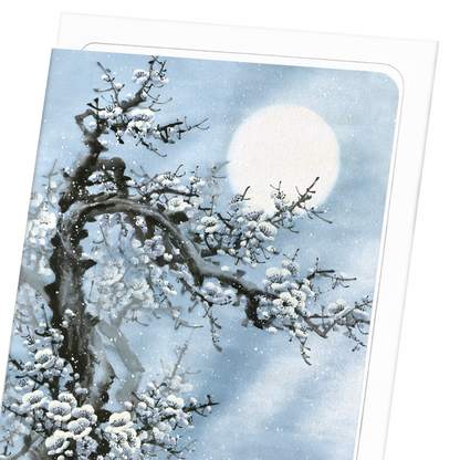 PLUM BLOSSOM IN BLUE MOON: Japanese Greeting Card