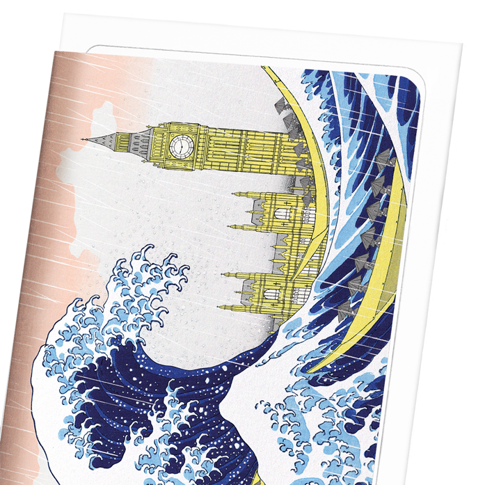 GREAT WAVE OF LONDON: Japanese Greeting Card