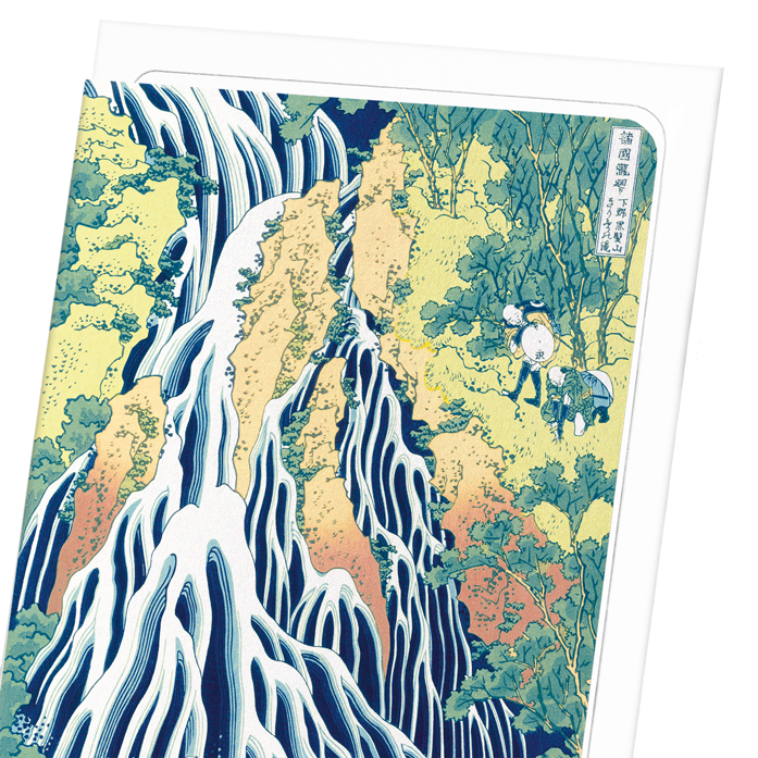 FALLING MIST WATERFALL: Japanese Greeting Card