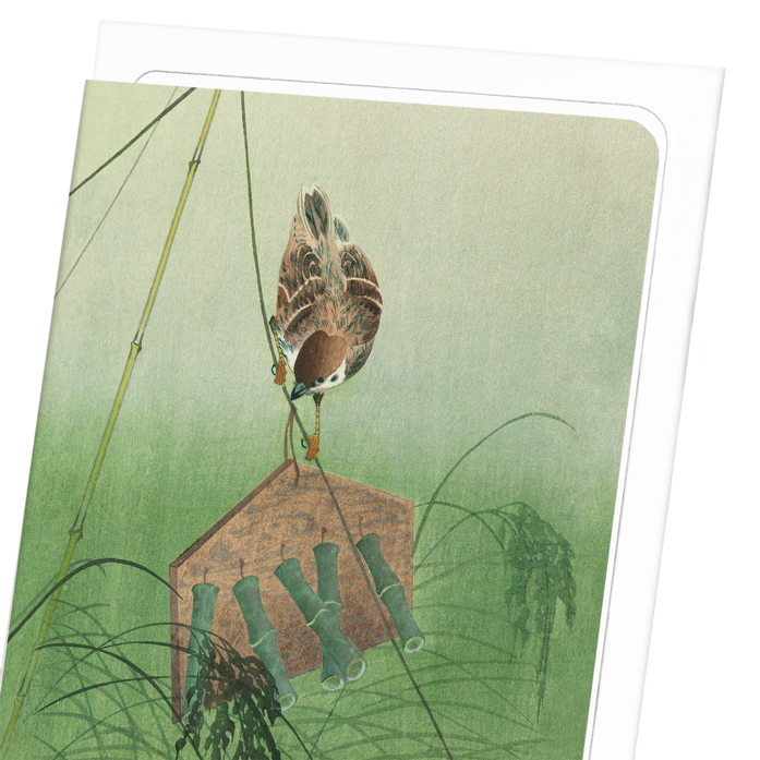 SPARROW AND SCARECROW: Japanese Greeting Card