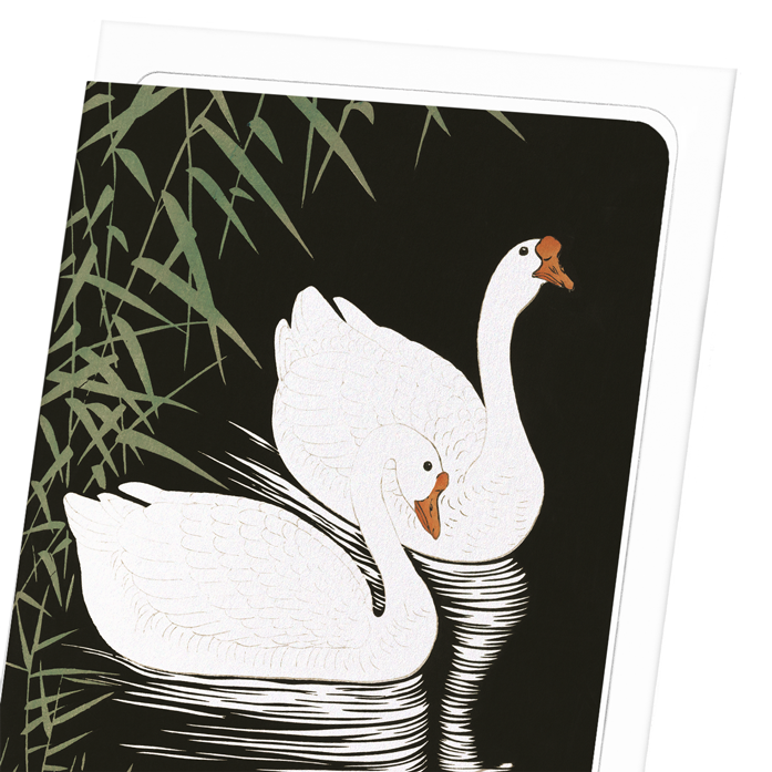 GEESE BY REED: Japanese Greeting Card