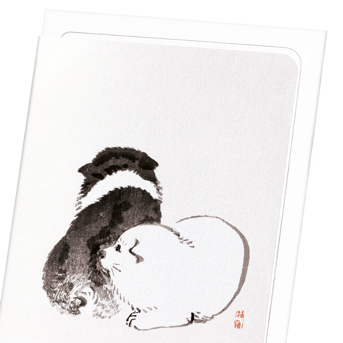 DOG PUPPIES: Japanese Greeting Card