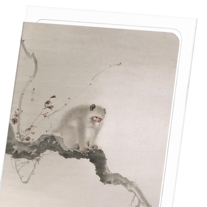 MONKEY ON TREE: Japanese Greeting Card
