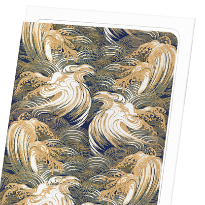 DESIGN OF WAVES (EARLY 20TH C.): Pattern Greeting Card