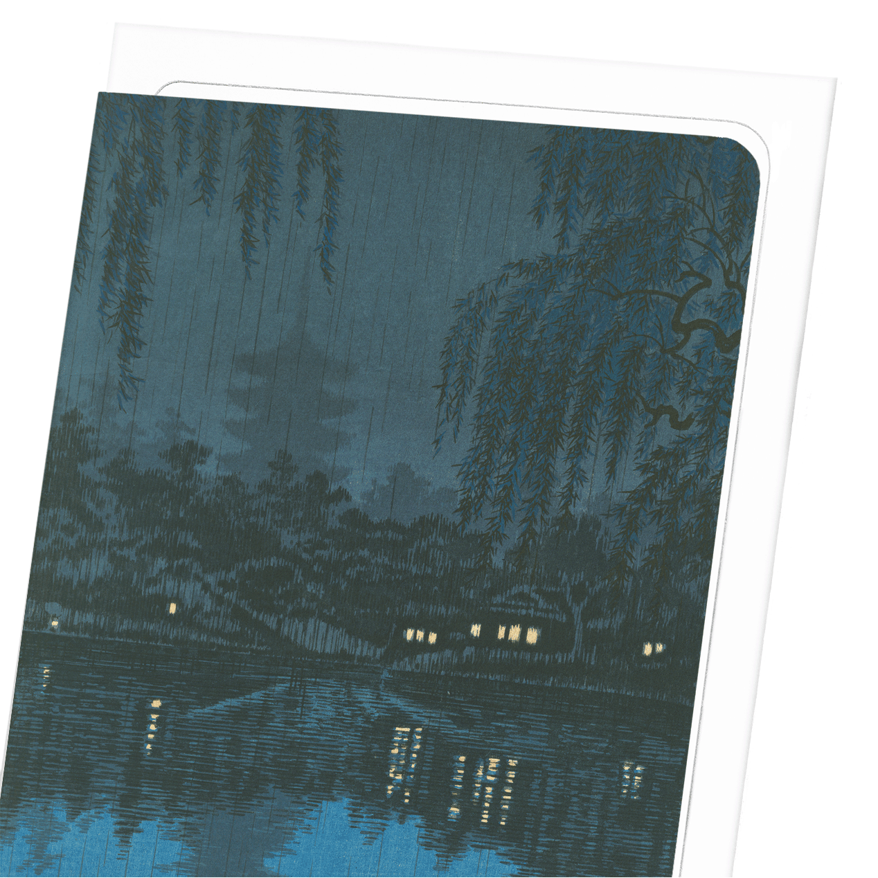 POND OF SARUSAWA LAKE (1941): Japanese Greeting Card