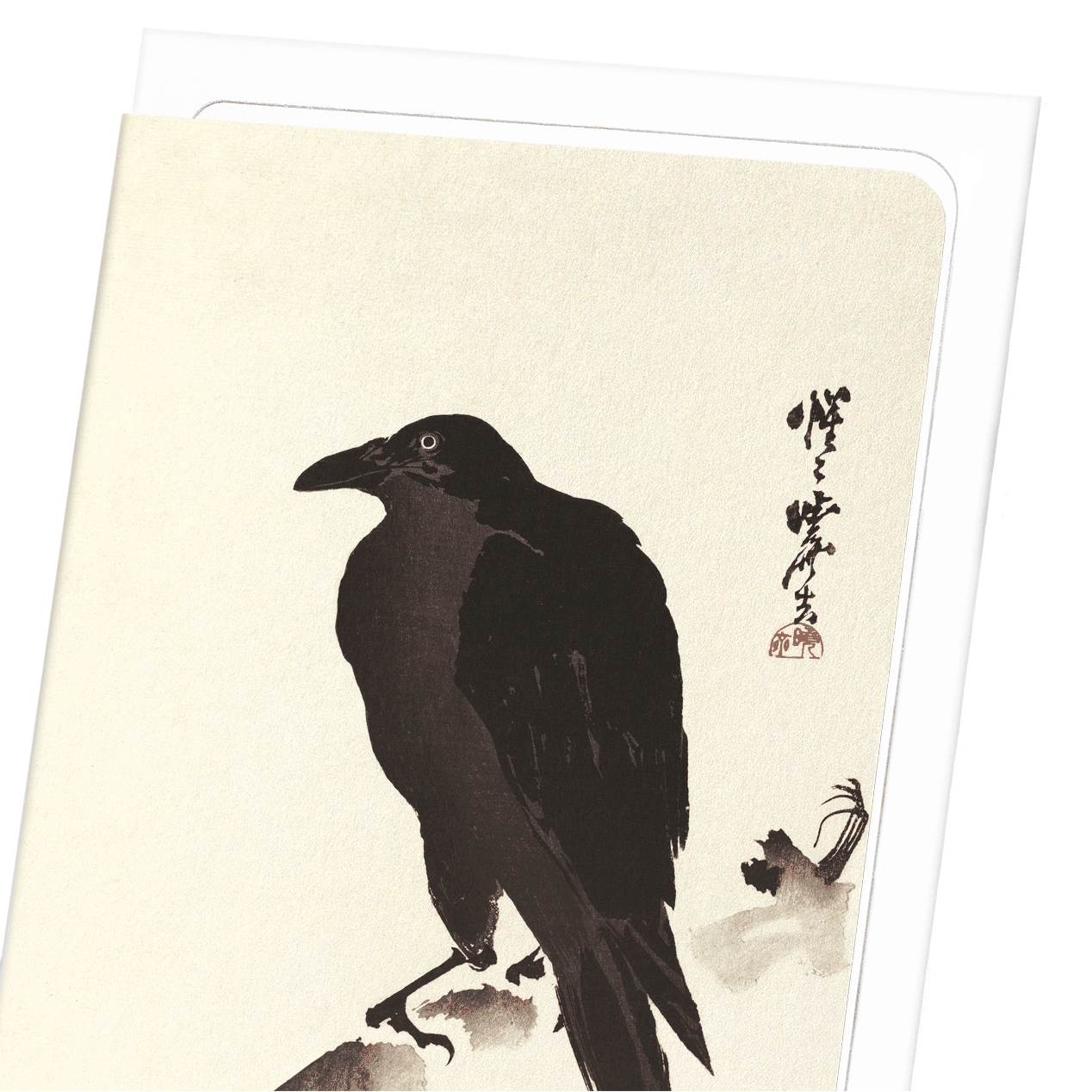 CROW (C.1868): Japanese Greeting Card