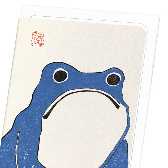 BLUE FROG: Greeting Card