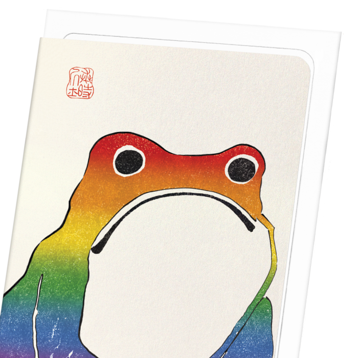 RAINBOW FROG: Greeting Card