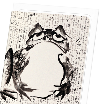 TOAD AND MOUSE (EARLY 19TH C.): Japanese Greeting Card