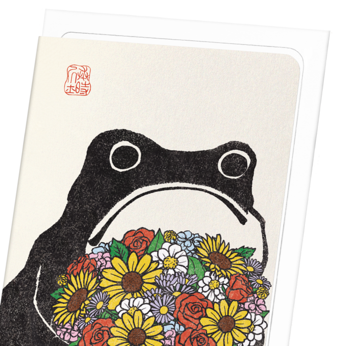 BOUQUET OF FLOWERS EZEN FROG: Greeting Card