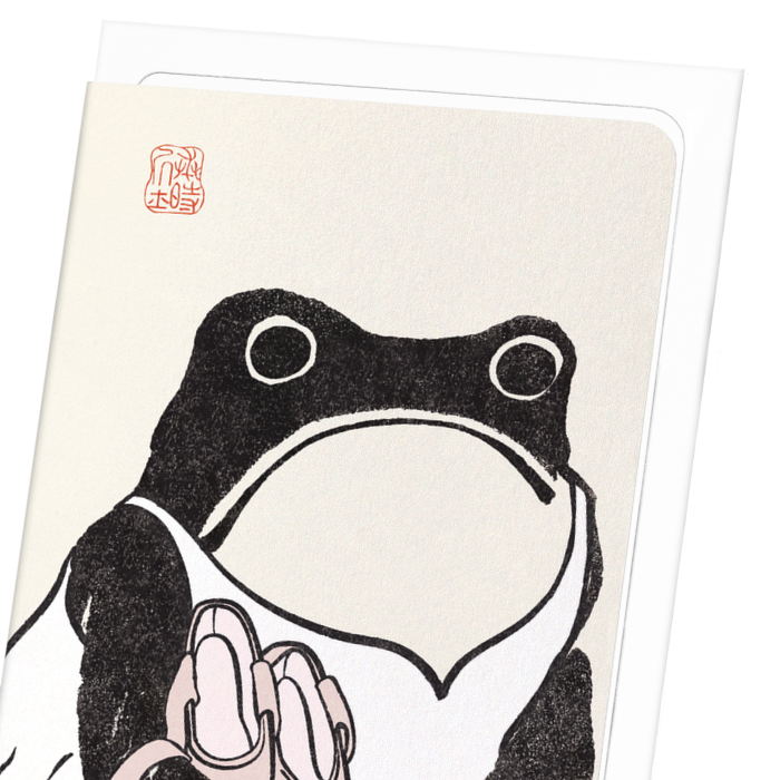 BALLET POINTE SHOES EZEN FROG: Greeting Card