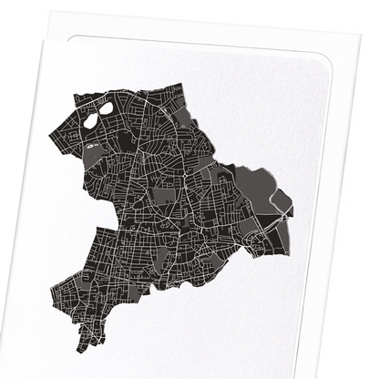 HACKNEY CUTOUT: Map Cutout Greeting Card