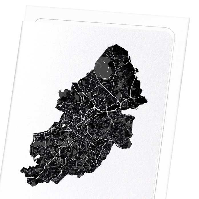 BIRMINGHAM CUTOUT: Map Cutout Greeting Card