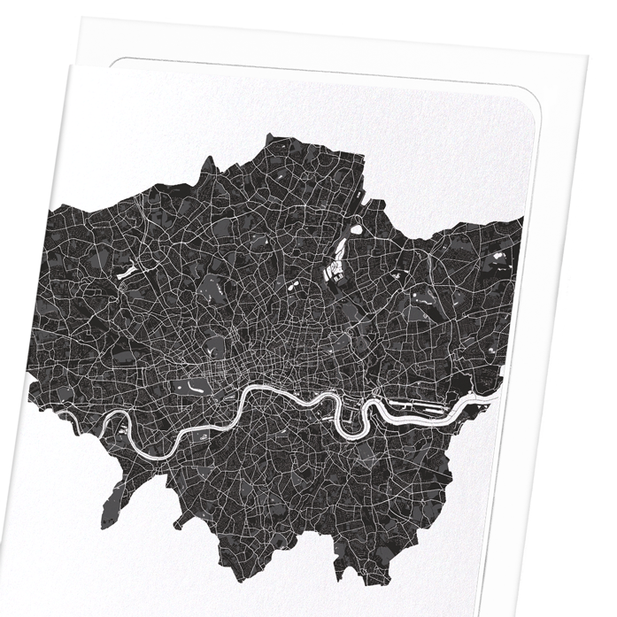 LONDON CUTOUT: Map Cutout Greeting Card