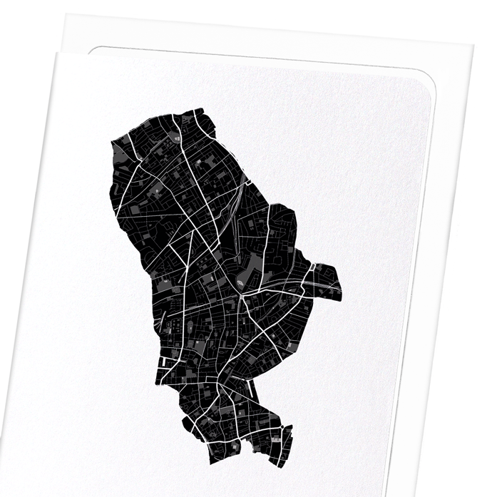 ISLINGTON CUTOUT: Map Cutout Greeting Card